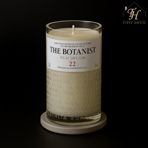 Beautifully Upcycled The Botanist Islay Gin Bottle Candle