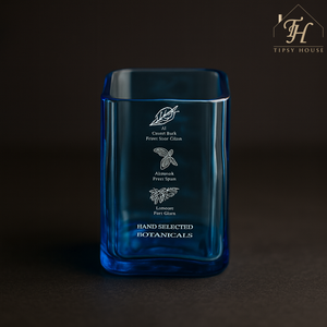 Upcycled Bombay Sapphire Drinking Glass
