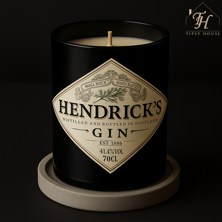 Expertly Upcycled Hendrick's Gin Bottle Candles
